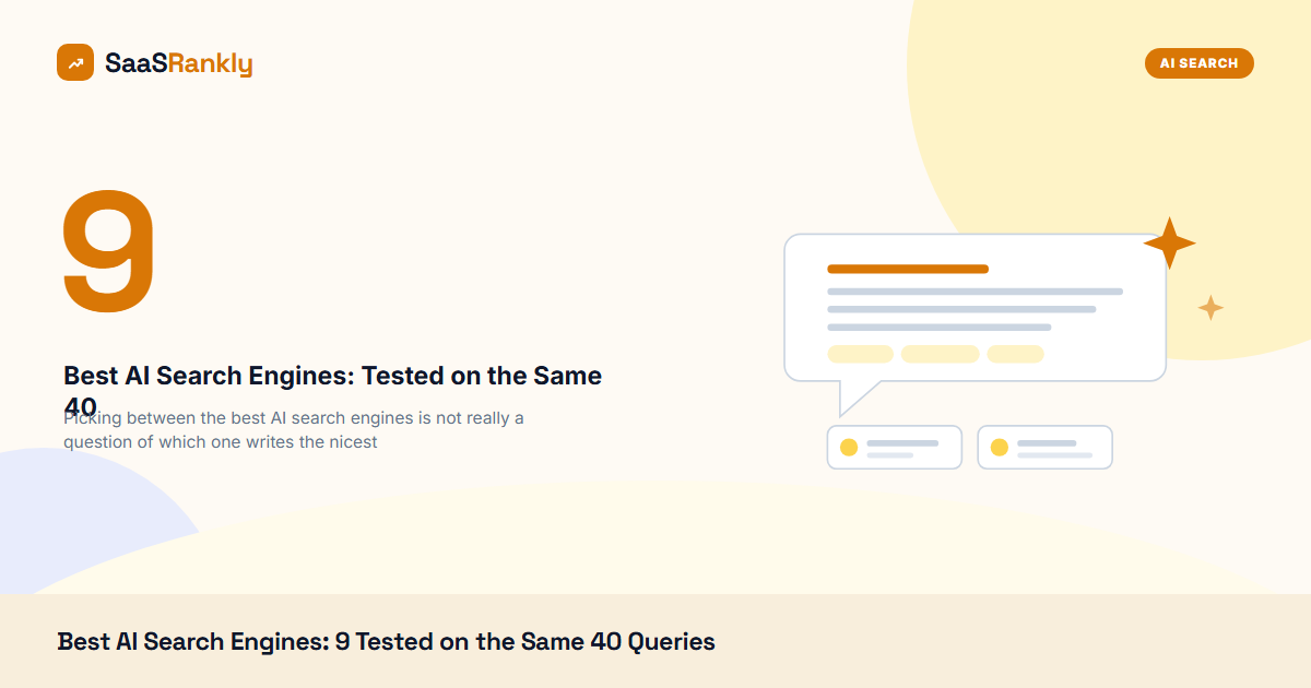 Best AI Search Engines: 9 Tested on the Same 40 Queries