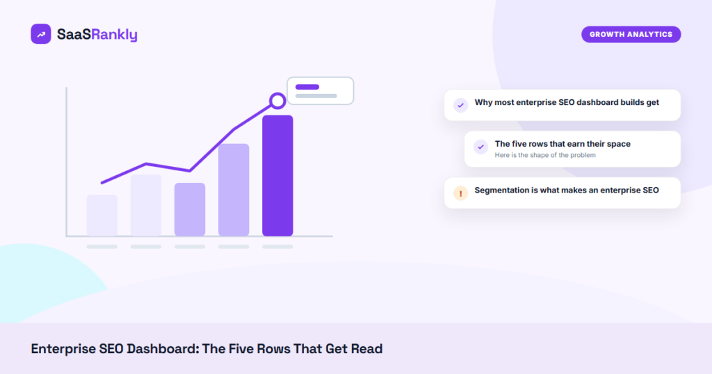 Enterprise SEO Dashboard: The Five Rows That Get Read