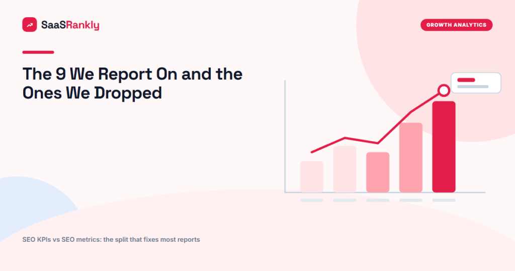 SEO KPIs for SaaS: The 9 We Report On and the Ones We Dropped