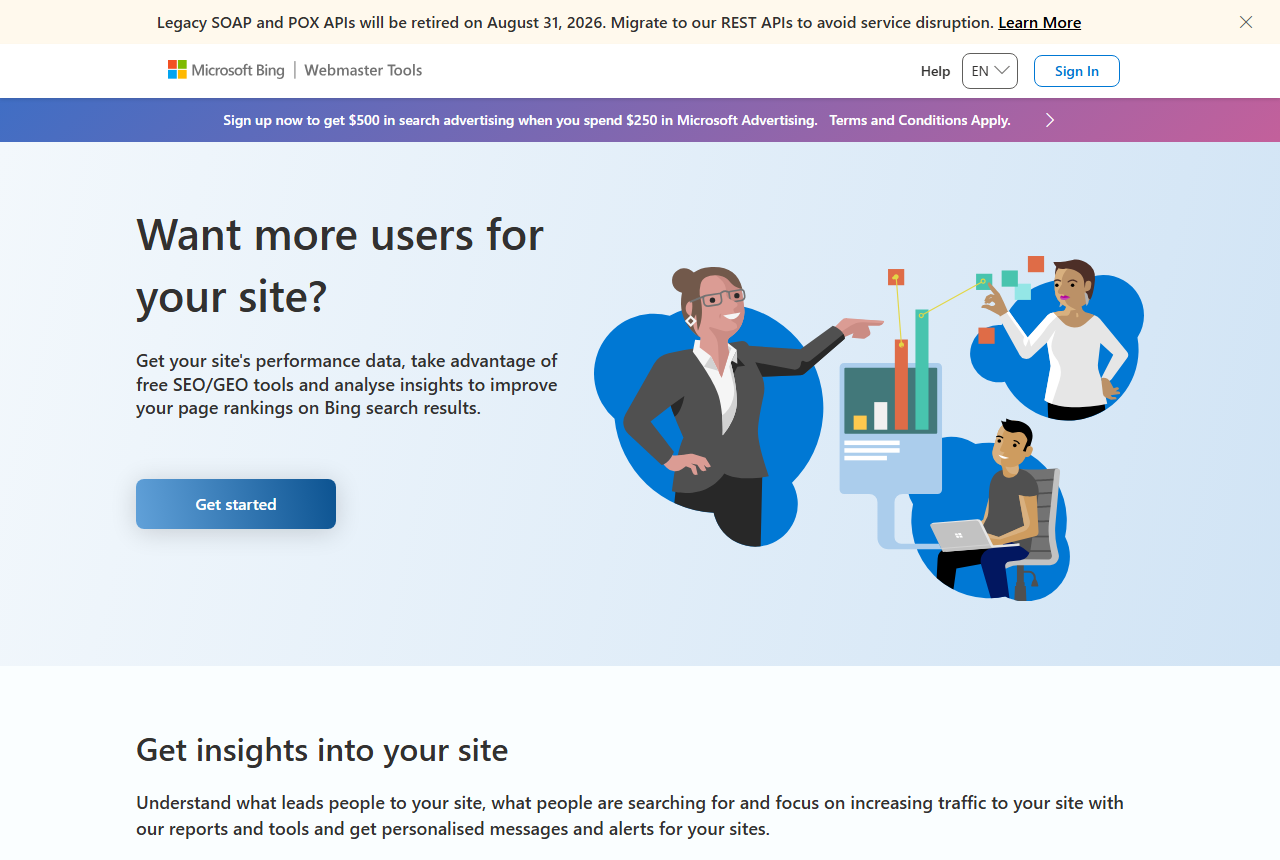 Bing Webmaster Tools, the index ChatGPT search draws from