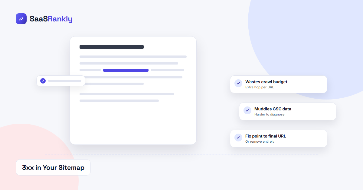 3xx redirects in your sitemap