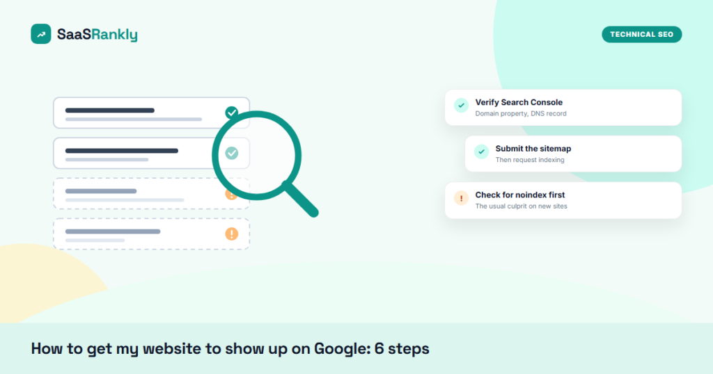 how to get my website to show up on google